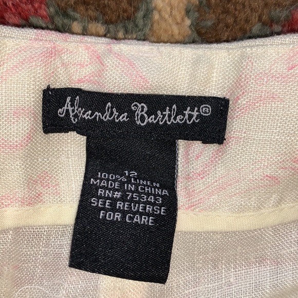 Alexandra Bartlett Women’s Linen Pants Size 12 - Picture 2 of 3